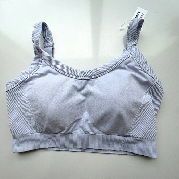 Old Navy Light Support Seamless Ribbed Sports Bra Orchid Purple Size XL NEW - Picture 3 of 6